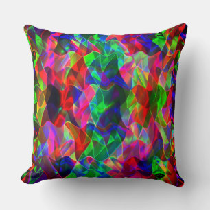 Colourful curved triangles or coloured undulation cushion