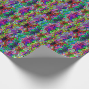Colourful curved triangles or coloured undulation wrapping paper