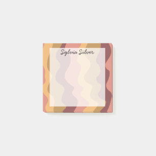 Colourful Curves CUSTOM Chic Monogram Personalised Post-it Notes