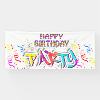 Colourful Custom Birthday Party Banner