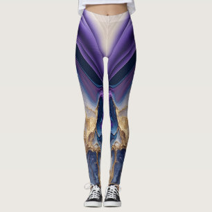 Colourful Custom Branded Abstract Watercolor  Leggings