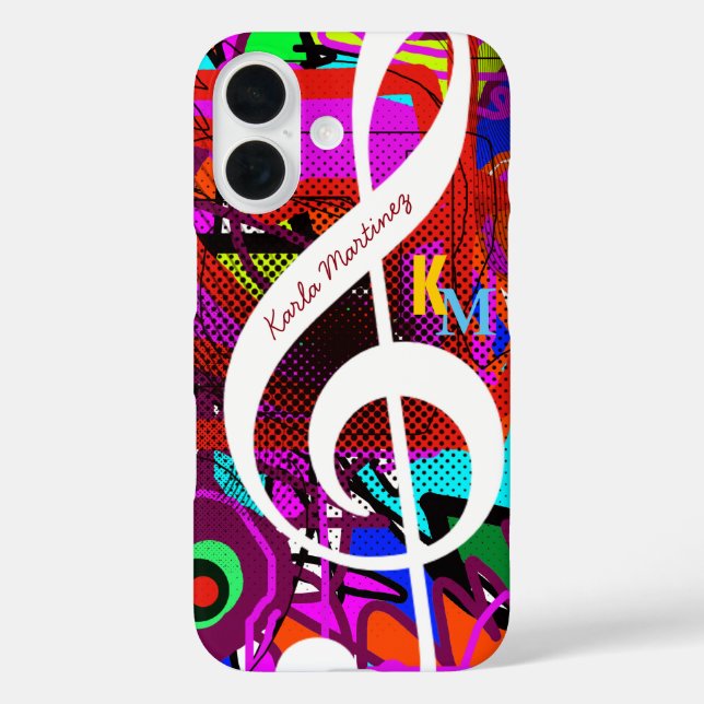 colourful & custom clave musical note Case-Mate iPhone case (Back)