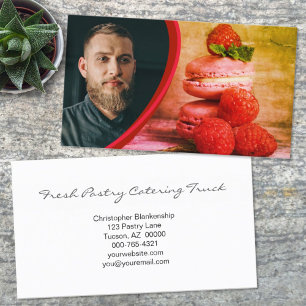 Colourful Custom Pastry Image Baker Photo Business Card
