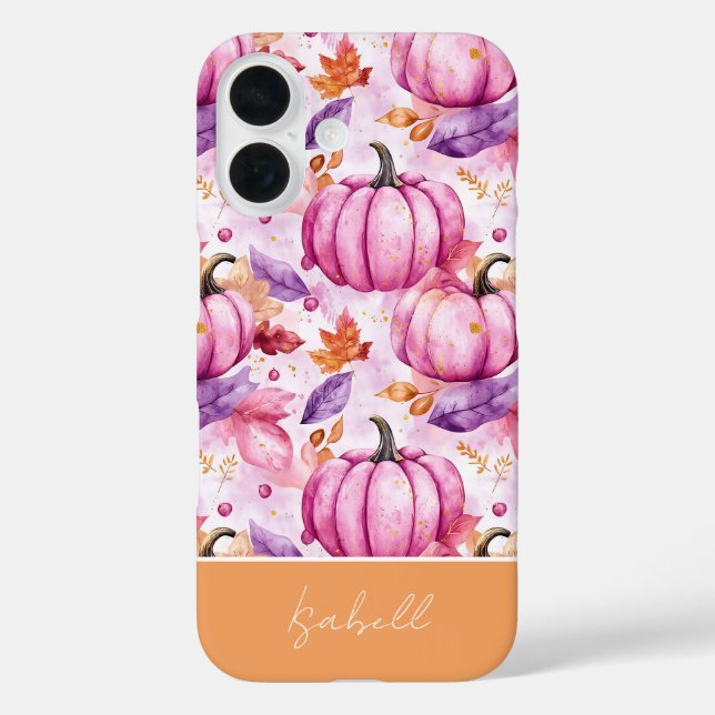 colourful Custom Pumpkin and Leaves pattern  Case-Mate iPhone Case (Back)