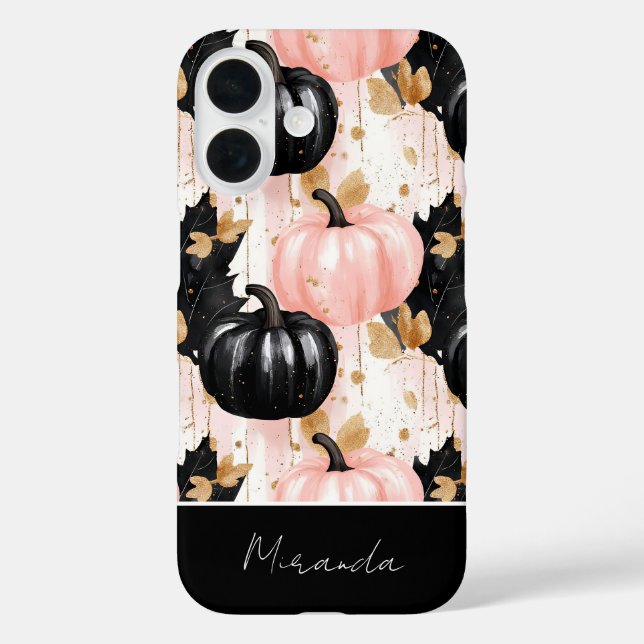 colourful Custom Pumpkin and Leaves pattern  Case-Mate iPhone Case (Back)