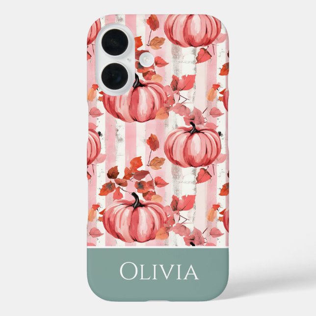 colourful Custom Pumpkin and Leaves pattern  Case-Mate iPhone Case (Back)