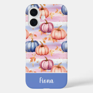 colourful Custom Pumpkin and Leaves pattern  iPhone 16 Case
