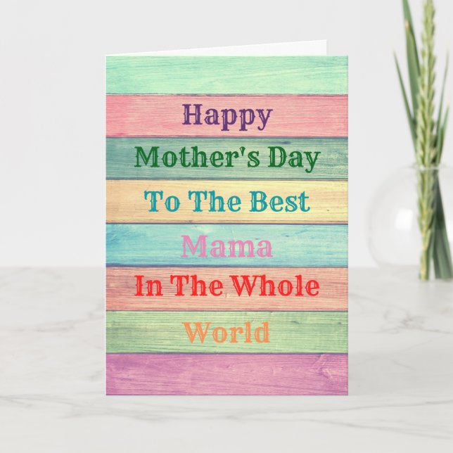 Colourful Custom Recipient Mother's Day Card (Front)