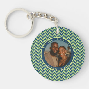 Colourful Custom Souvenir Stripe Pattern Key Ring