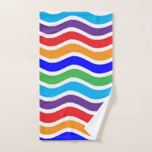 Colourful Custom Torn Paper Effect Bath Towel Set
