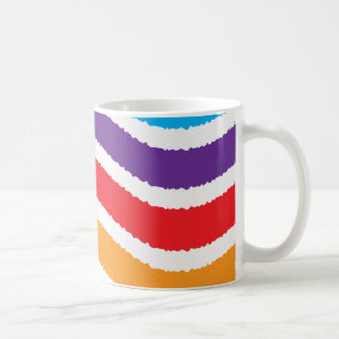 Colourful Custom Torn Paper Effect Coffee Mug