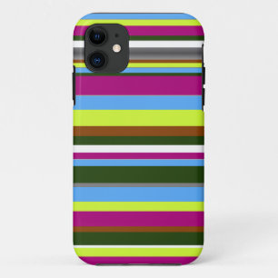 Colourful Customised Designer Stripe iPhone 11 Case