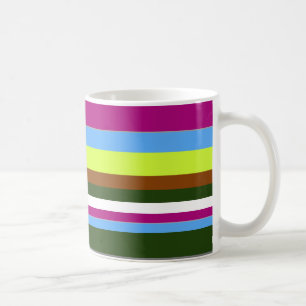 Colourful Customised Designer Stripe Coffee Mug