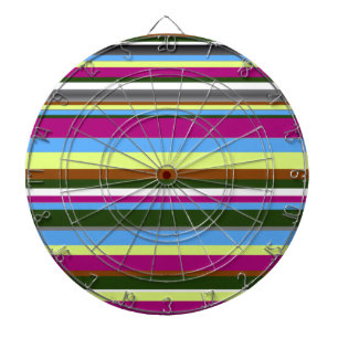 Colourful Customised Designer Stripe Dartboard