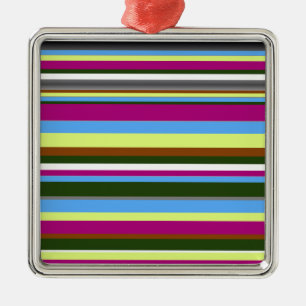 Colourful Customised Designer Stripe Metal Tree Decoration