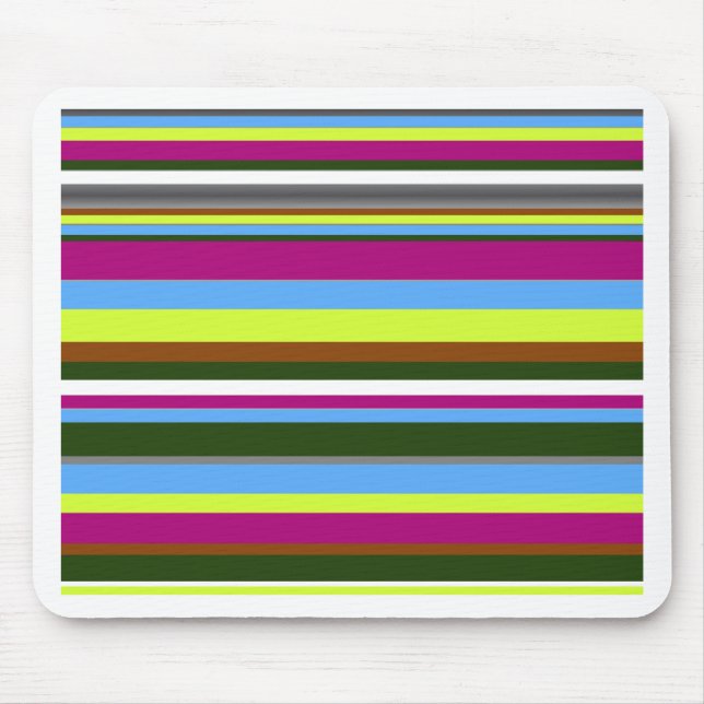 Colourful Customised Designer Stripe Mouse Pad (Front)