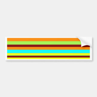 Colourful Customised Designer Stripe Pattern Bumper Sticker
