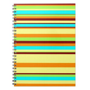 Colourful Customised Designer Stripe Pattern Notebook
