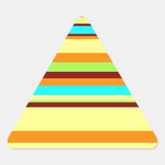Colourful Customised Designer Stripe Pattern Triangle Sticker