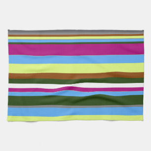 Colourful Customised Designer Stripe Tea Towel