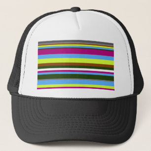 Colourful Customised Designer Stripe Trucker Hat