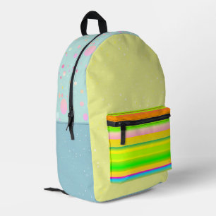 Colourful cute artistic printed backpack