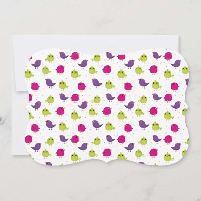 Colourful Cute Birds Pattern (Front)
