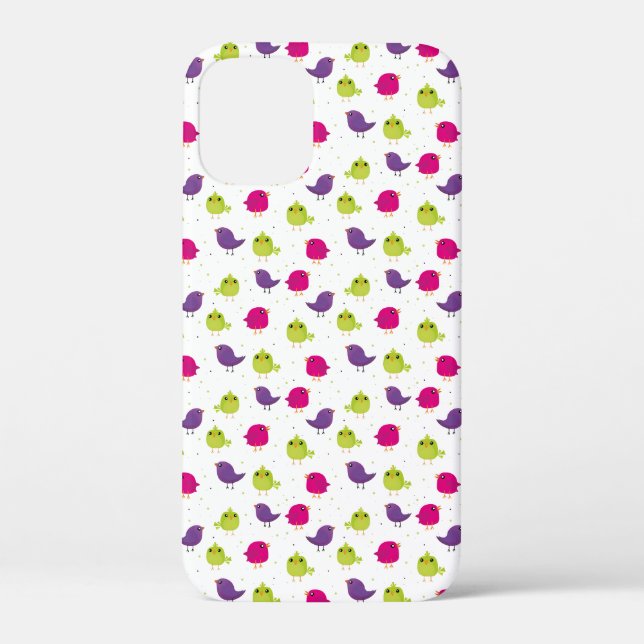 Colourful Cute Birds Pattern Case-Mate iPhone Case (Back)