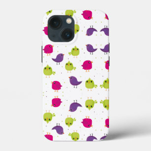 Colourful Cute Birds Pattern iPhone 13 Mini Case
