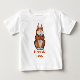 colourful cute brown bunny rabbit baby T-Shirt