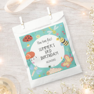Colourful Cute Bugs Kids Birthday  Favour Bag