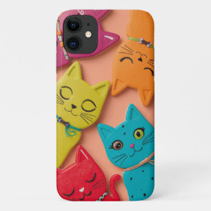 Colourful Cute Cats Mobile Case