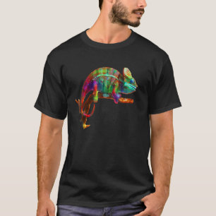 Colourful cute Chameleon Lizard for of Reptiles T-Shirt