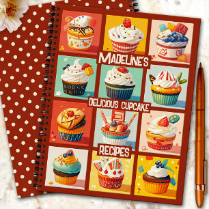 Colourful Cute Cupcake Recipe Notebook