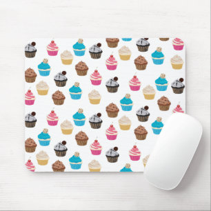 Colourful Cute Cupcakes Pattern Mouse Pad