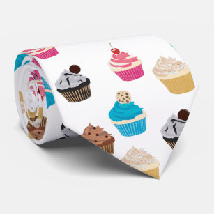 Colourful Cute Cupcakes Pattern  Tie
