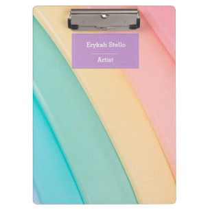 Colourful cute curves pattern clipboard