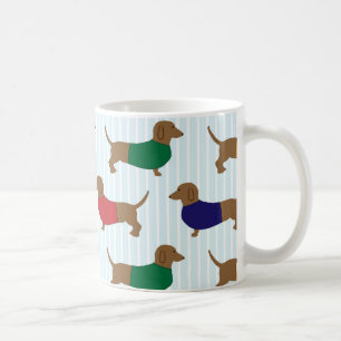 Colourful Cute Dachshunds Dogs Classic Coffee Mug