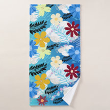 Colourful Cute Daisies Ferns Bubbles Clouds Patter