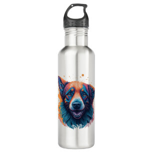 Colourful Cute Dog  710 Ml Water Bottle