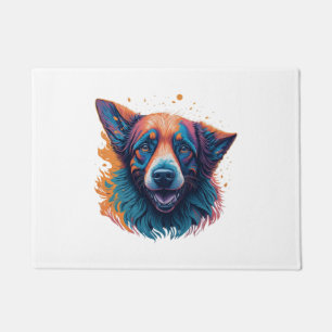 Colourful Cute Dog Doormat