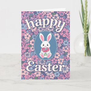 Colourful Cute Easter Card , Personalised Easter 