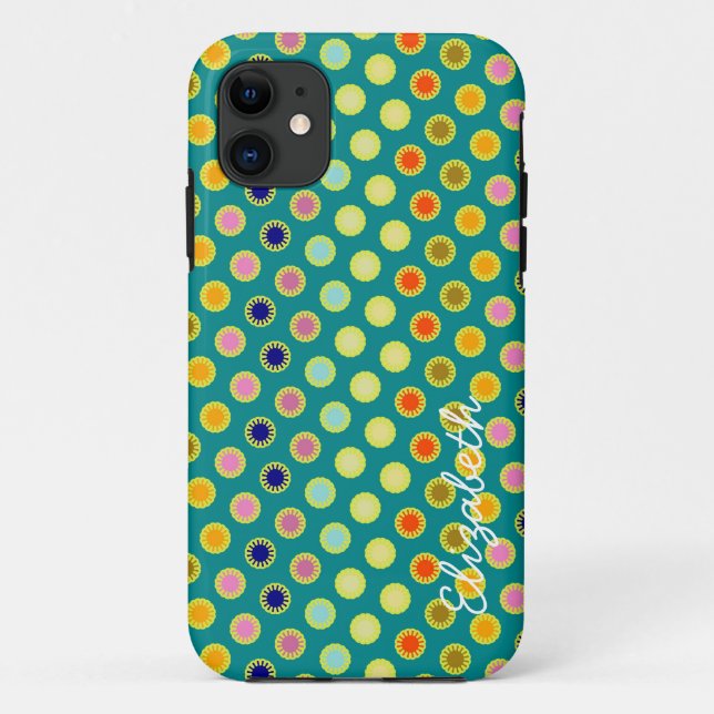 Colourful Cute Flower Pattern 2 Case-Mate iPhone Case (Back)