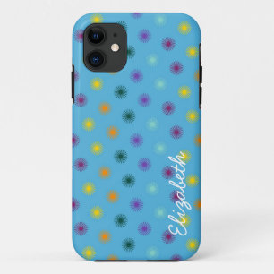 Colourful Cute Flower Pattern iPhone 11 Case