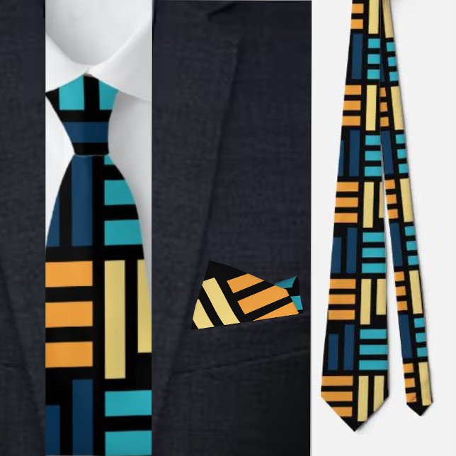 Colourful Cute Geometric Pattern Necktie (Creator Uploaded)