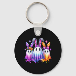 Colourful Cute Ghost Bunny Ears Soky Easter Rabbit Key Ring