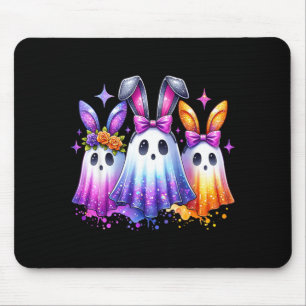 Colourful Cute Ghost Bunny Ears Soky Easter Rabbit Mouse Pad
