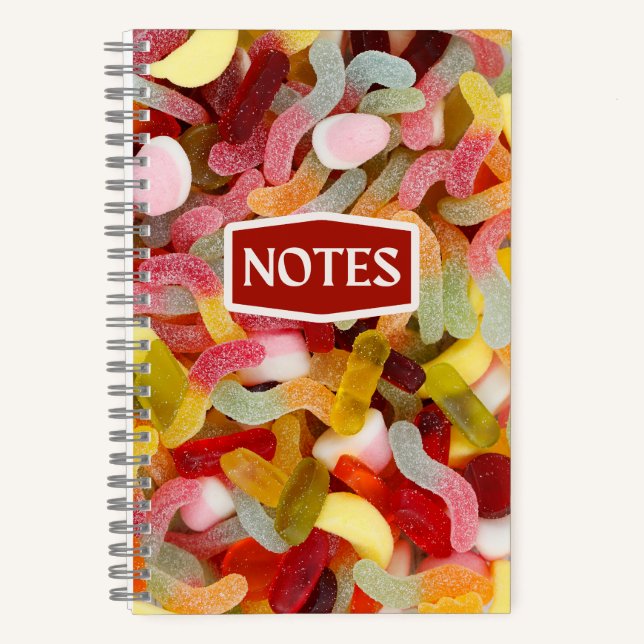 Colourful Cute Gummy Candy Notebook (Front)