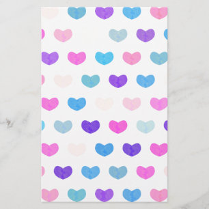 Colourful Cute Hearts VIII Stationery