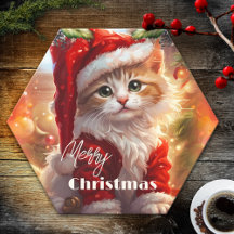 Colourful Cute Kitten Christmas